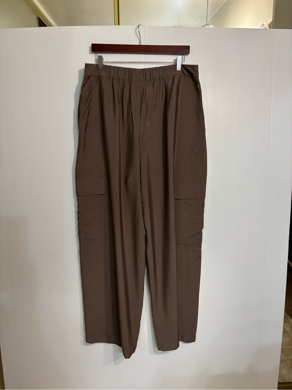 Womens Brown/ Bronze Cargo Trousers